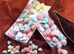 Confetti Buratti al cioccolato fondente (Colori pastello)